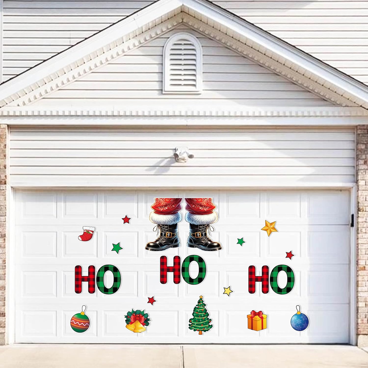 21PCS Christmas Garage Door Decorations Magnets - Santa Merry Xmas Holiday Refrigerator Fridge Kitchen Decor