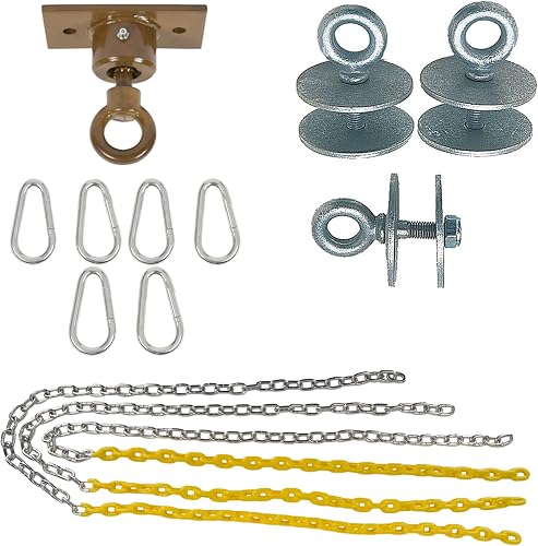 Swing Set Stuff Inc. Light Duty Tire Swivel Kit (Yellow) & SSS Logo Sticker