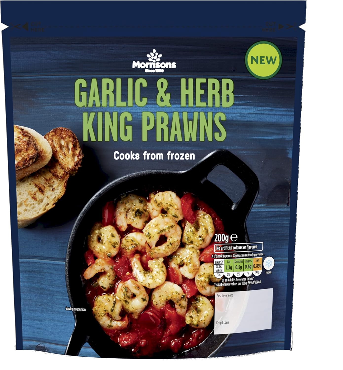 Morrisons Garlic & Herb King Prawns 200g Amazon.co.uk Grocery