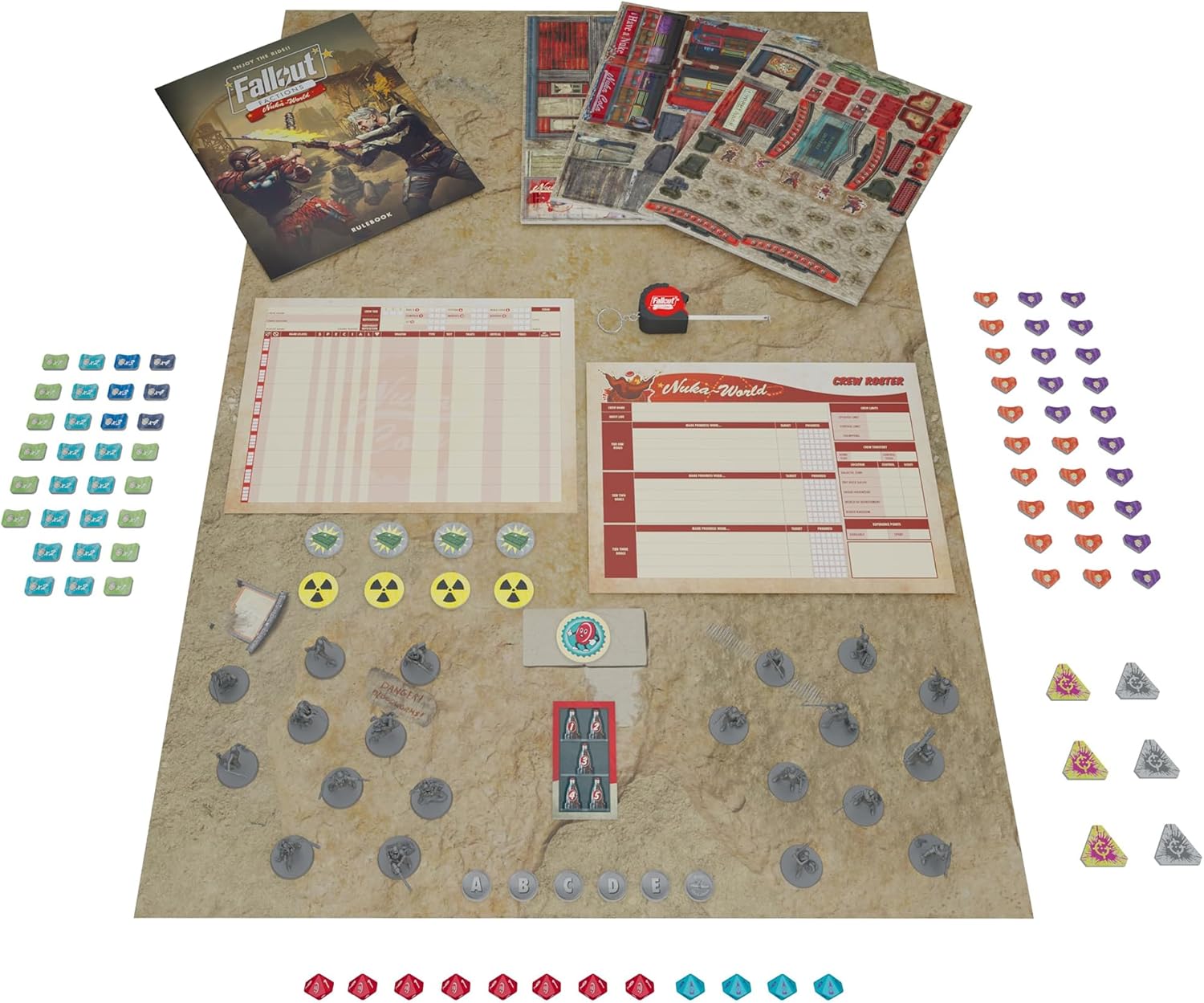 Modiphius Entertainment: Fallout: Factions - Battle for Nuka-World Starter Set - Tabletop Miniatures Skirmish Game, Licensed War Game, 20 Miniatures