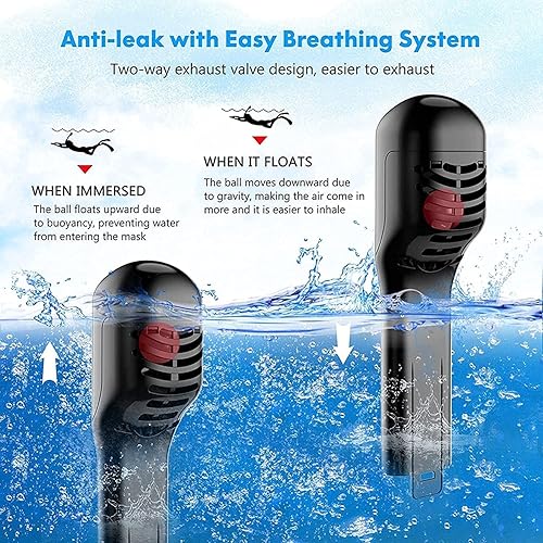 Miniatura 5 de Máscara de esnórquel de cara completa, máscara de buceo para niños y adultos, máscara de esnórquel con vista panorámica de 180 con soporte para