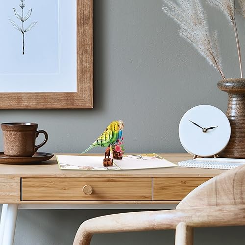 Miniatura 6 de Lovely Birds - Tarjeta desplegable de 5 x 7 pulgadas, adorable tarjeta de felicitación 3D para todas las ocasiones, los mejores saludos de papel