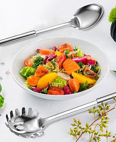 Miniatura 9 de Juego de utensilios de cocina de acero inoxidable, juego de 6 utensilios de cocina de metal para cocinar, juego de espátulas resistentes al calor,