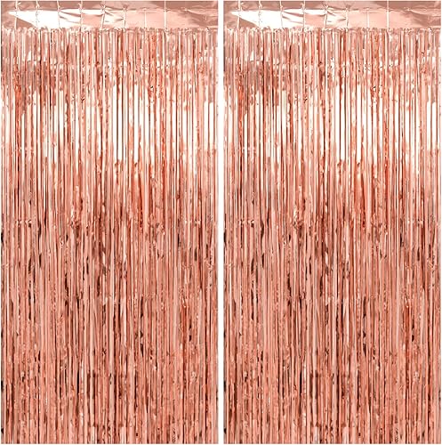 Miniatura 14 de Paquete de 4 serpentinas gruesas de arco iris, 3.2 x 8.2 pies, cortinas de fondo de oropel con decroraciones de cumpleaños arcoíris, telón de fondo