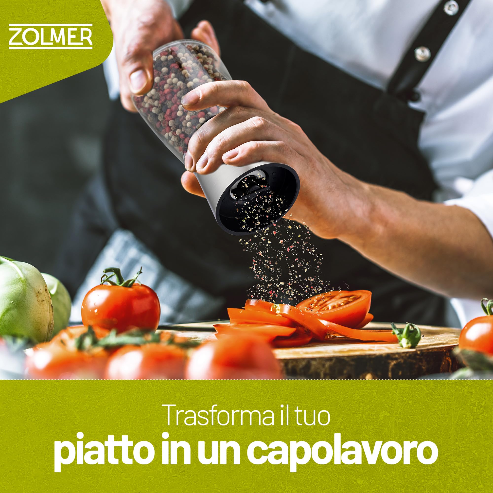 Macina sale e pepe con supporto in bambù – Set di 2 macinaspezie in acciaio inox e vetro – macina in ceramica regolabile, ricaricabile ed elegante per ogni cucina