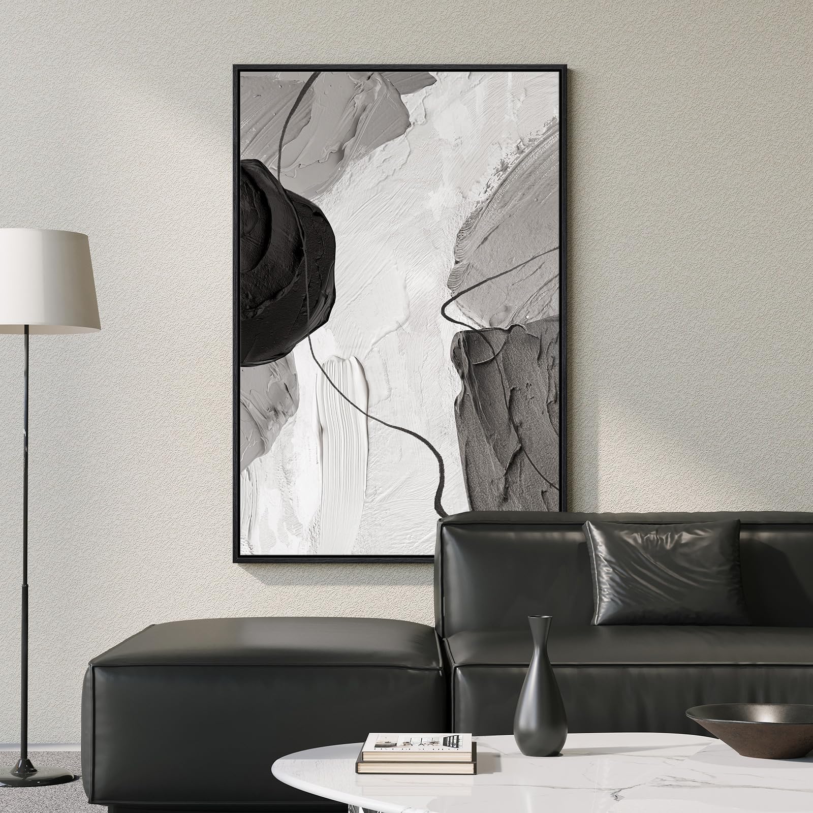 The Best Oversized Wall Art in 2026 4 Cuspin Extra Large Framed Brown Black Abstract Wall Art for Living Room, Oversiz — product photo