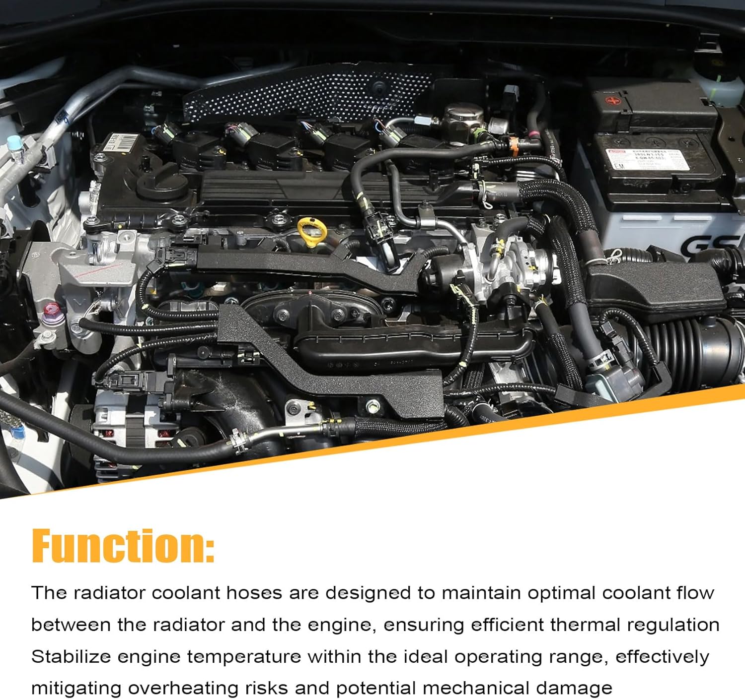 FZJDSD Cooling Trans Oil Cooler-Lower Hose 25415F2500 Compatible with Hyundai Elantra Veloster 2017-2021