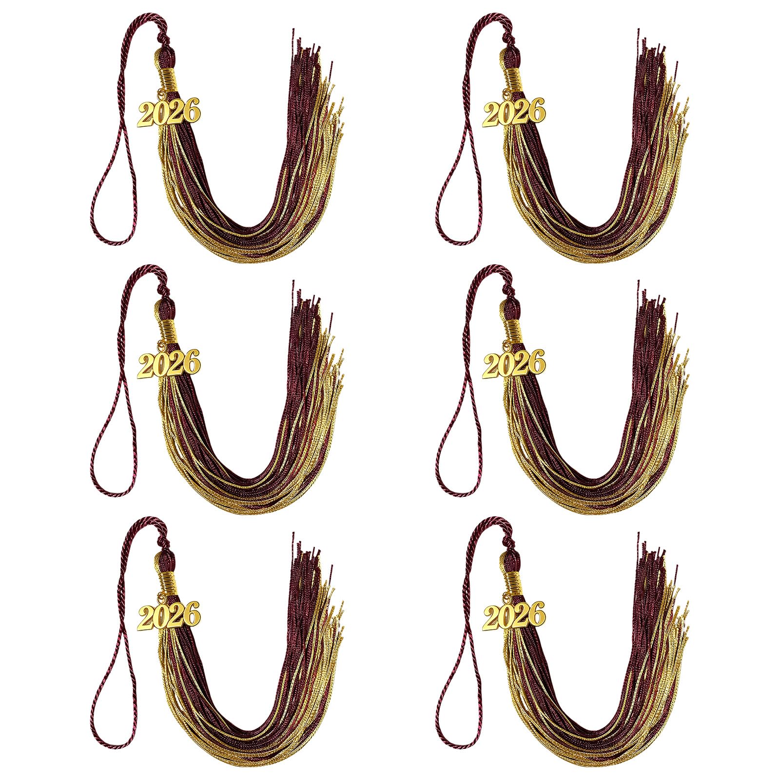 alloneslife Graduation Tassels 2026 Year Identifier Easy Installation for Cap and Craft Projects Polyester Cap Tassels