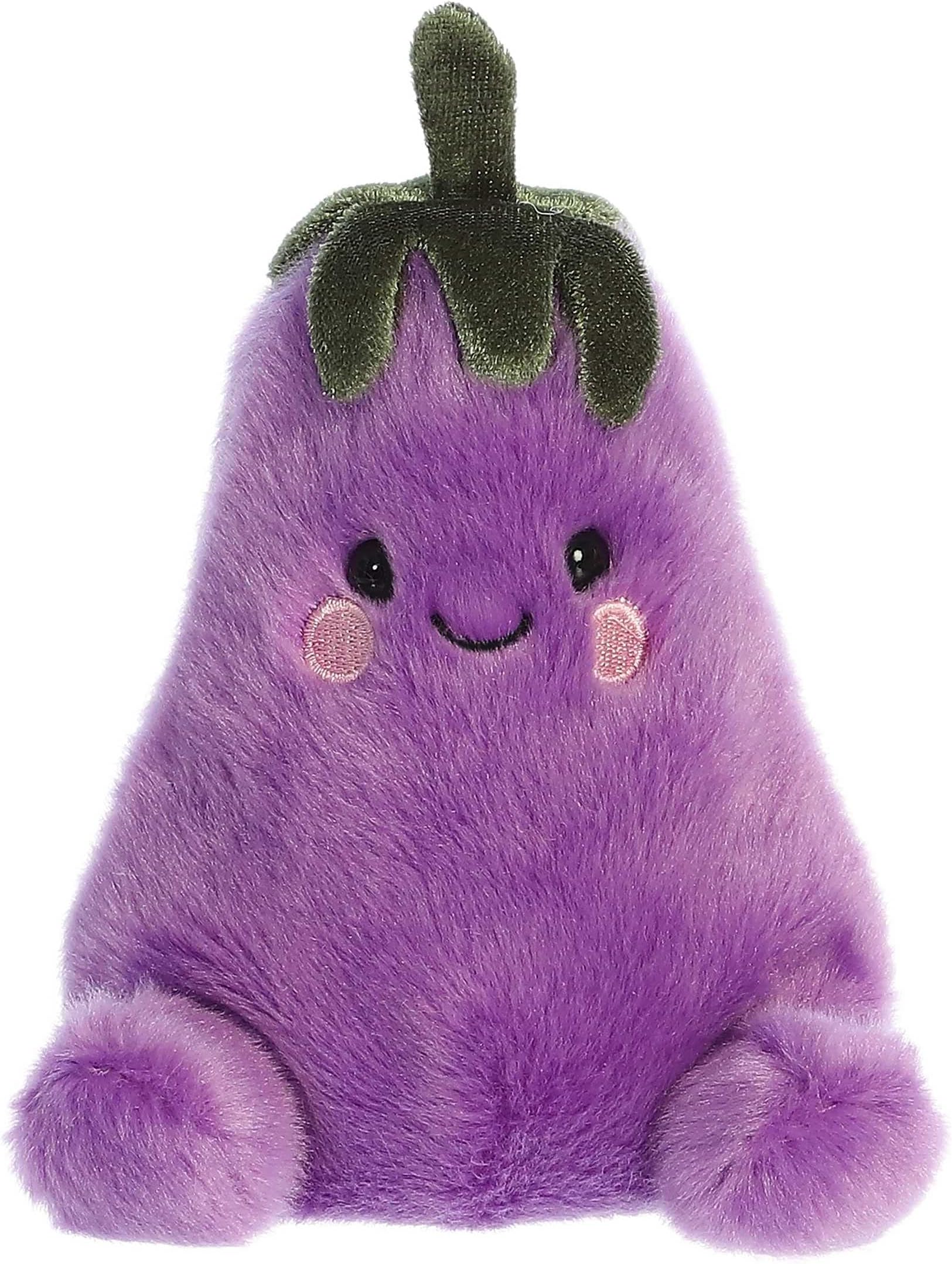 Aurora® Adorable Palm Pals™ Aubrey Eggplant™ Stuffed Animal - Fun Collectible Plush for Kids and Adult Collectors - Perfect for Decorating Rooms and Birthday Gifts - Purple 6.5 Inches