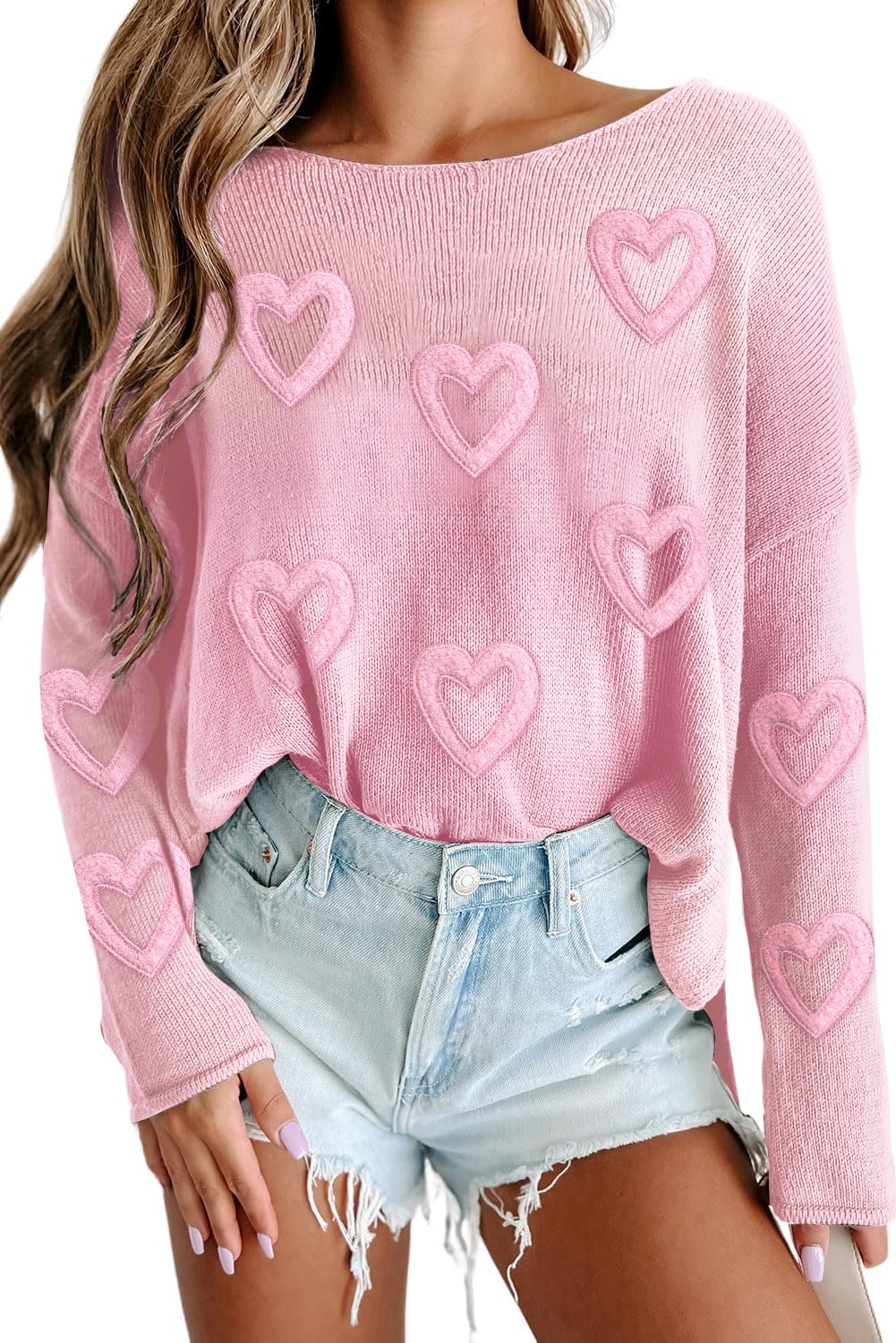 Womens Fashion 2025 Champagne Please Graphic Long Sleeve Pullover Sweater Loose Crewneck Knitted Sweatshirt Tops