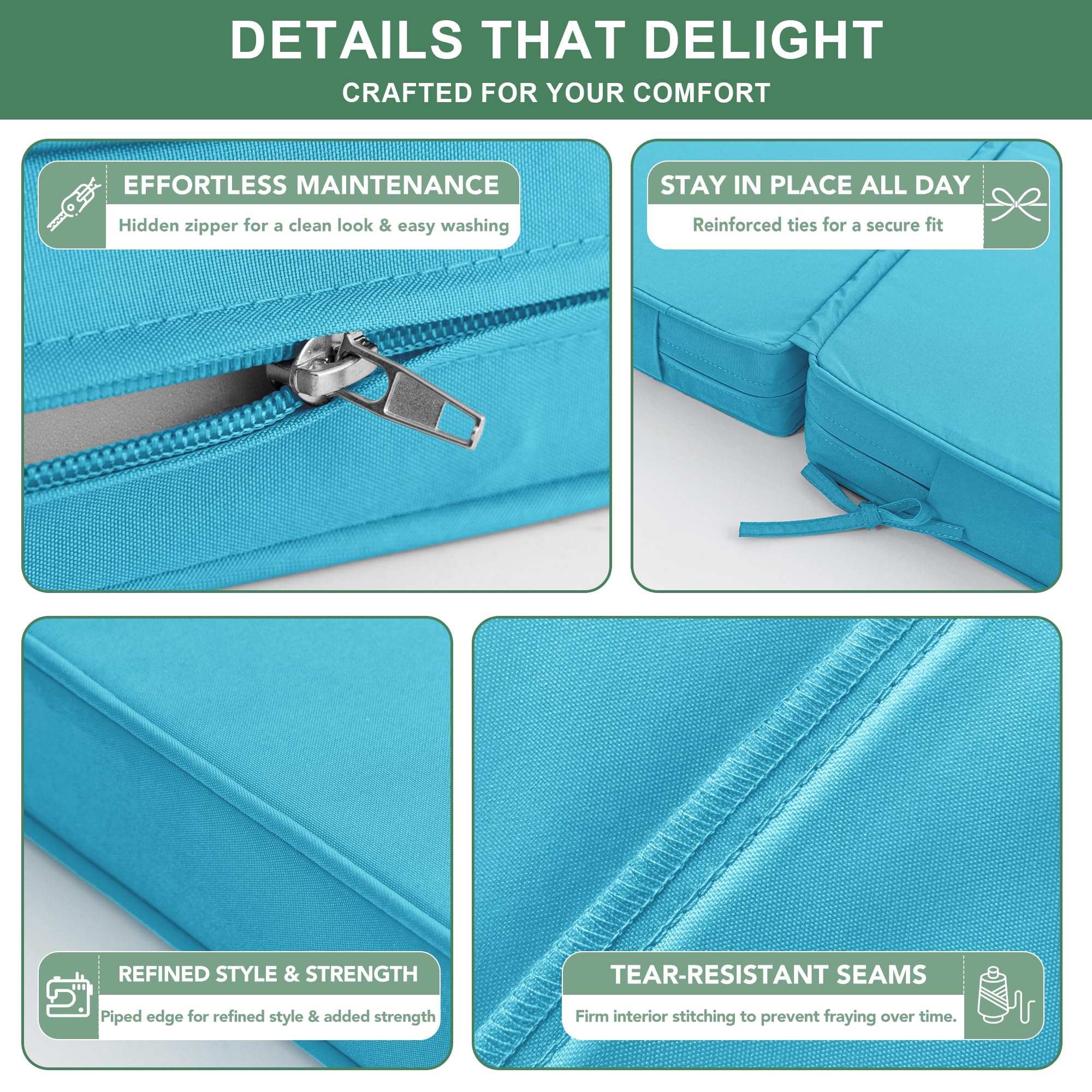 Best Outdoor Lounge Chair Cushions in 2026: 5 Top Picks 2 Summsun Chaise Lounge Cushions Outdoor Set of 2 - Waterproof and Fade Resistant — product photo