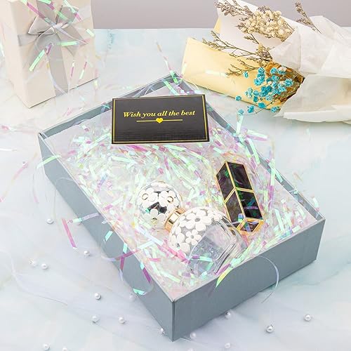 Miniatura 5 de Caleihd - Relleno de papel triturado de 5.3 onzas, papel arrugado, corte, confeti, césped, confeti, serpentina de papel para Navidad, boda,