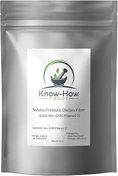 Know-How Foods Prebiotic Dietary Fiber Non-GMO Made 100% with Fibersol-2 12 oz Pouch