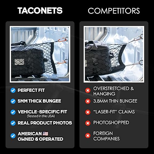 Vista 12 de Red de carga de sobre para GMC Sierra y Chevy Silverado – Se adapta a 2013-2025 – Bungee mejorado de 0.197 in – Bolsa de almacenamiento integrada