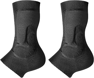 Ice Skate Ankle Pads - Ankle Brace Socks for Men & Women to Reduce Ankle Pain During Skating & Hockey | Breathable Foot & Calf Support for Figure & Ice Hockey Skates (1 Pair)
