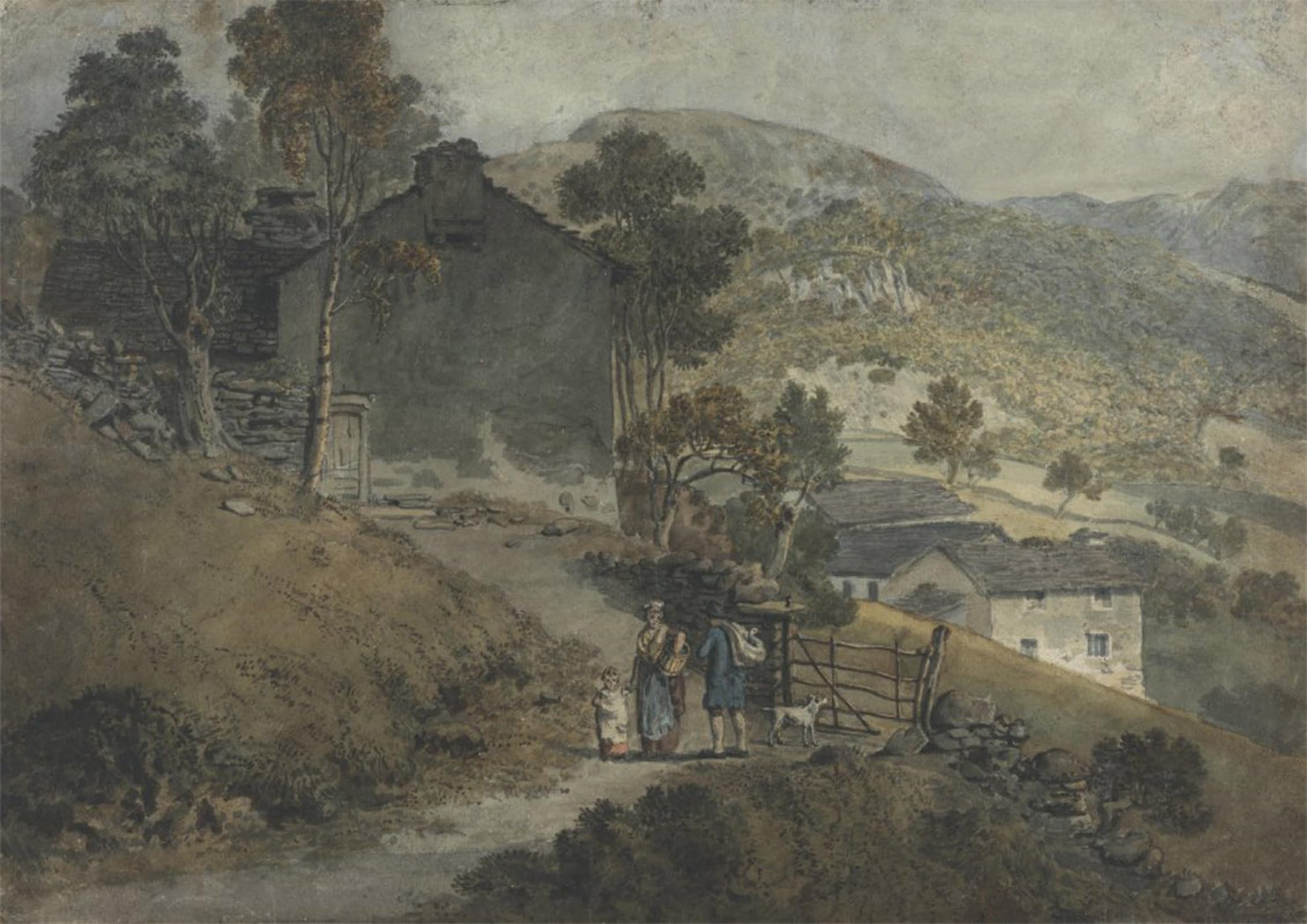 ARTXLXXBN Famous Painting Art Wall Decor Abstract Art Picture Landscape with Cottages and Figures by Famous Artist Animal Pictures for Home Decor 60x90cm