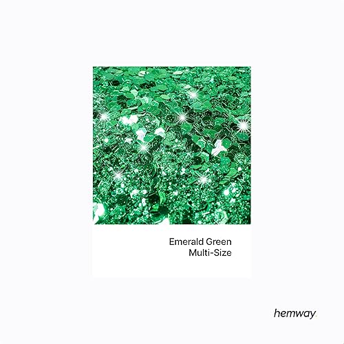 Miniatura 2 de Hemway Purpurina para manualidades, mezcla de purpurina fina gruesa de varios tamaños para artes, manualidades, vasos, decoración de pintura de