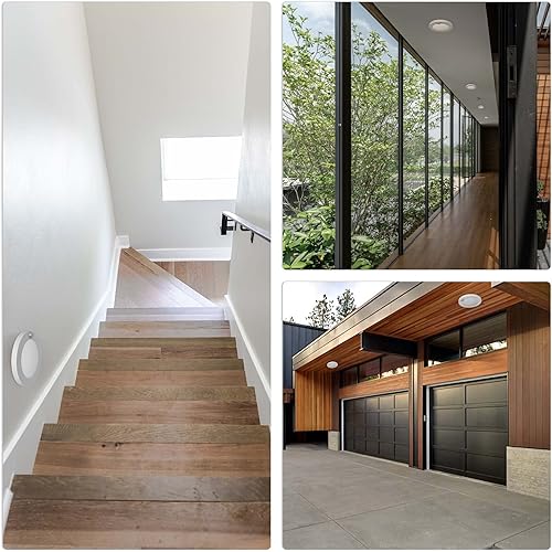 Miniatura 7 de ZAGO Luz LED de armario de 6 pulgadas y 120 voltios con cable, luz de disco de techo con sensor de movimiento PIR, 15 W, 1100 lúmenes, CRI80, 5000 K