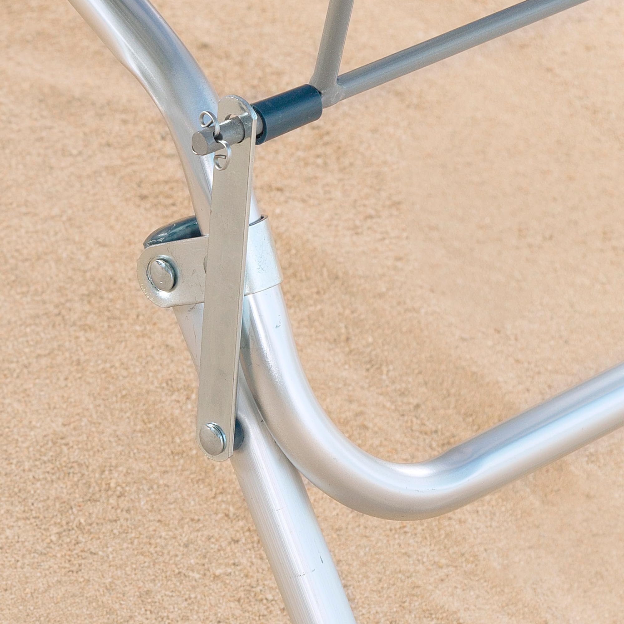 AKTIVE Tumbona Plegable y reclinable Azul, 2 Posiciones, Material: Aluminio y textileno, Medidas: 47x95x75cm, Peso máx. soportado 110Kg, Tumbonas Plegables para Playa, terraza y c (62299)