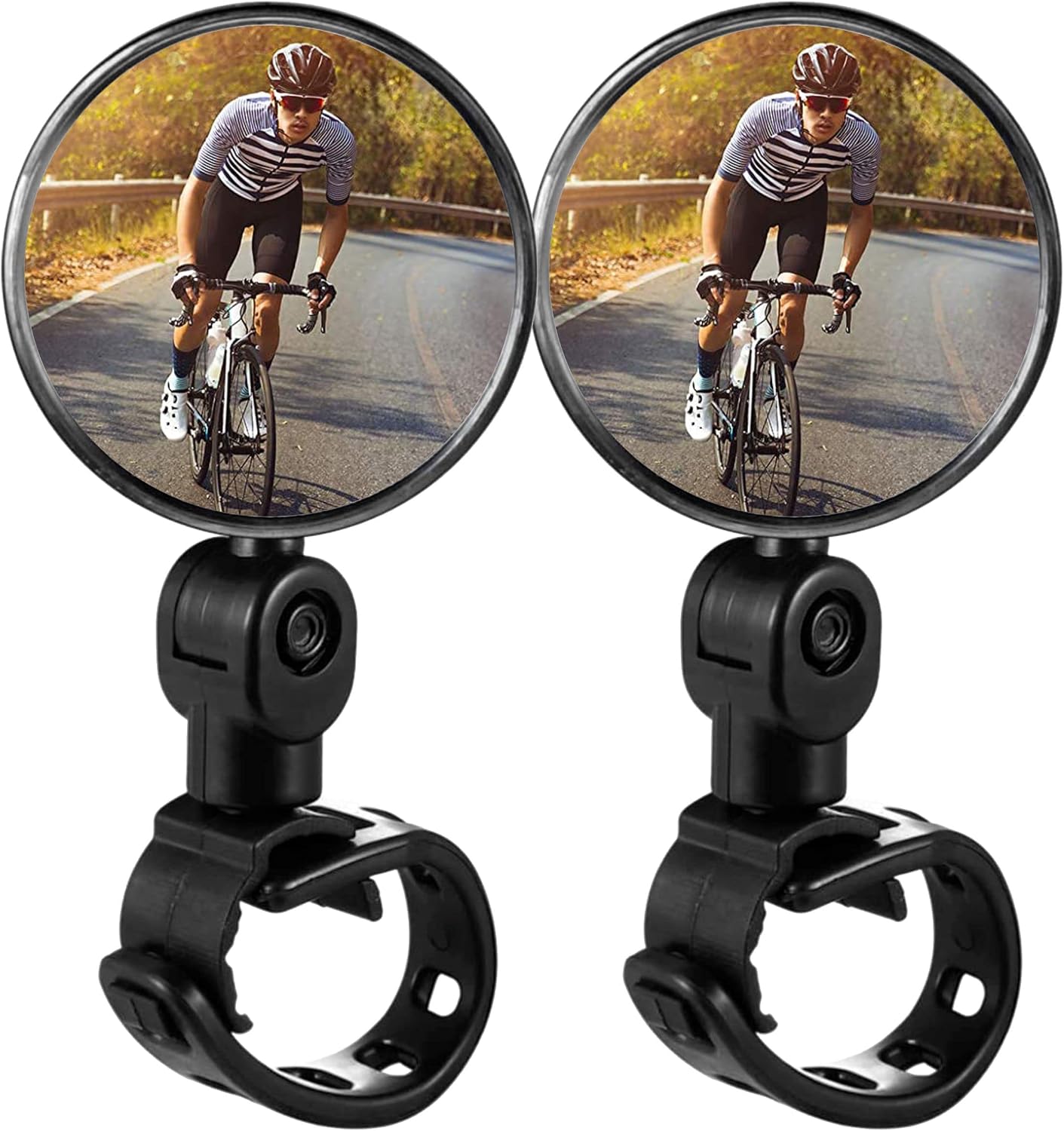 Kit 2un Espelho Retrovisor Bike Bicicleta Giratório 360º Convexo Para ...
