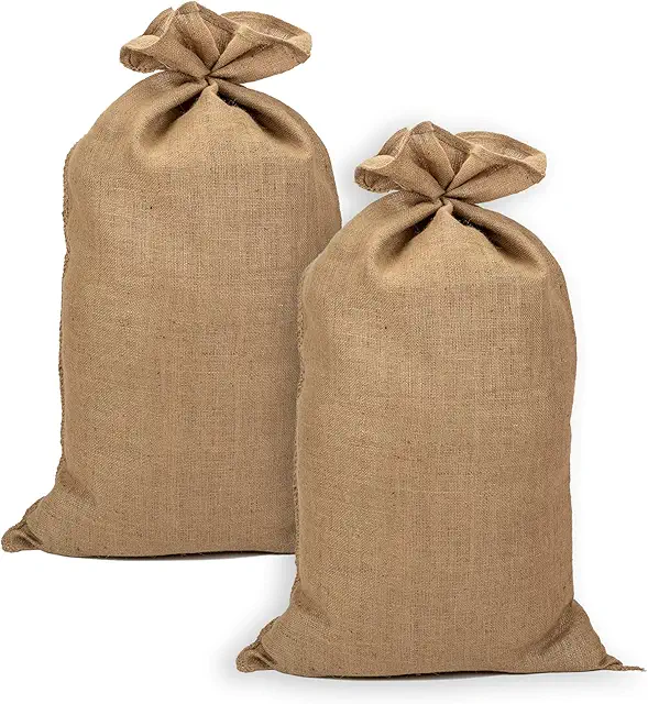 Jute-Säcke für Kartoffeln, 60x105 cm, 50 kg, 2 Stück, naturfarben