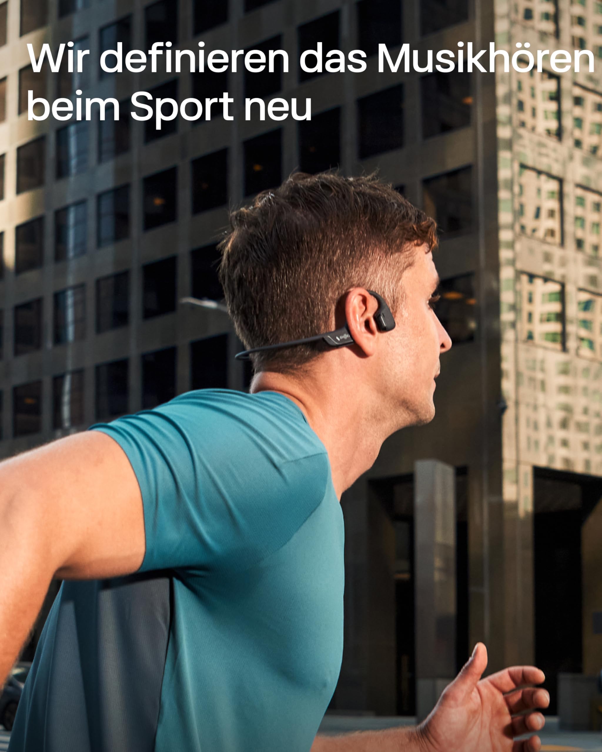 SHOKZ OpenRun Pro 2 Knochenschall Sportkopfhörer, Open-Ear Bluetooth 5.3, IP55 wasserdicht, 12 Std. Wiedergabe