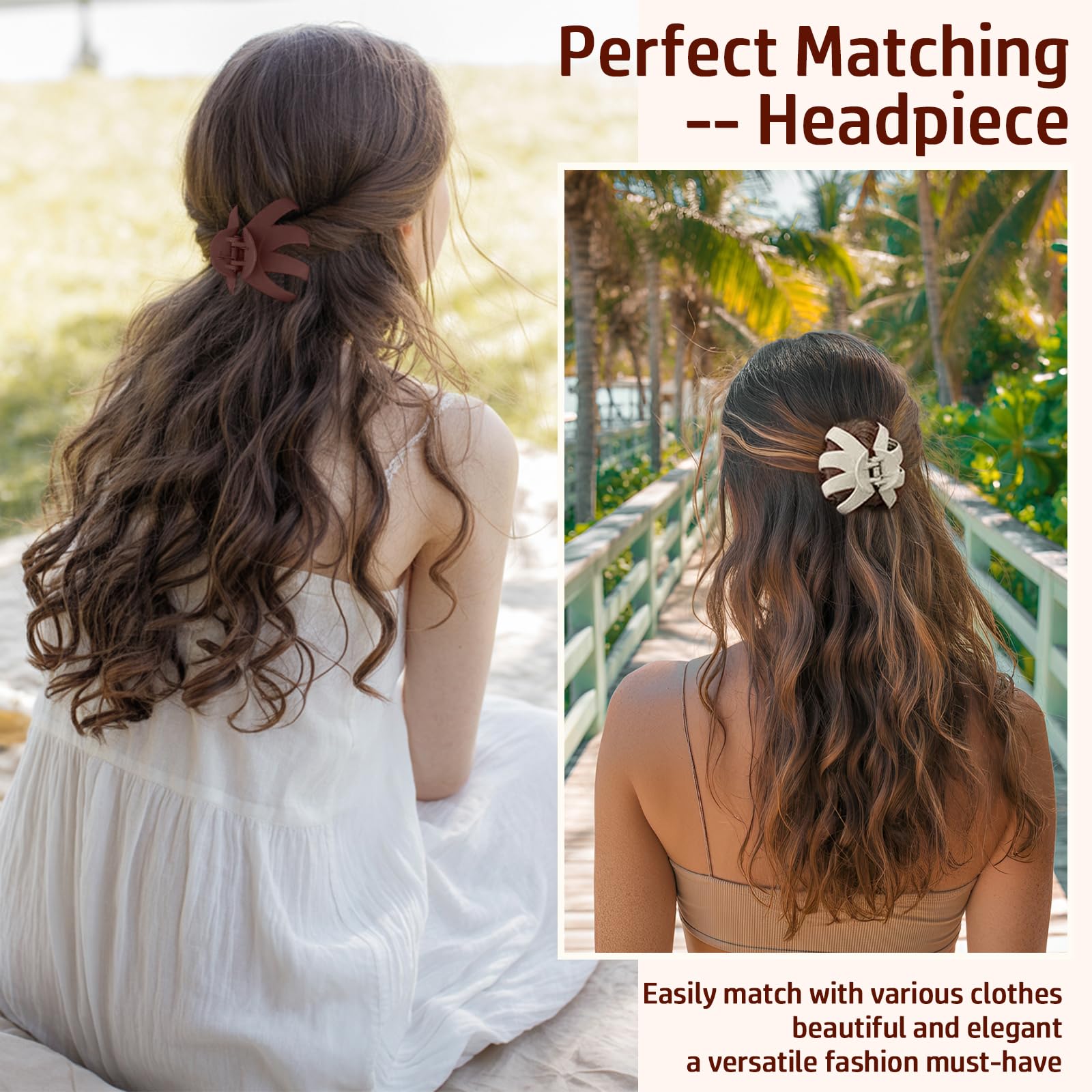 5 Pcs Claw Clips, Hair Claw Clips, Claw Clips for Thick Hair Octopus Hair Clip, Non-Slip Strong Hold - Image 2