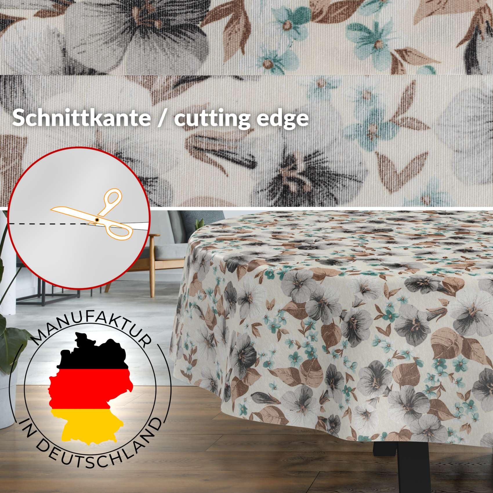 Silvia Nappe En Tissu Lavable - En Coton Et Polyester - Ovale - 280 X