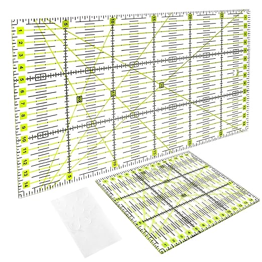 3-tlg. Patchwork Lineal Set - Acryl Schneiderlineale Für Näharbeiten