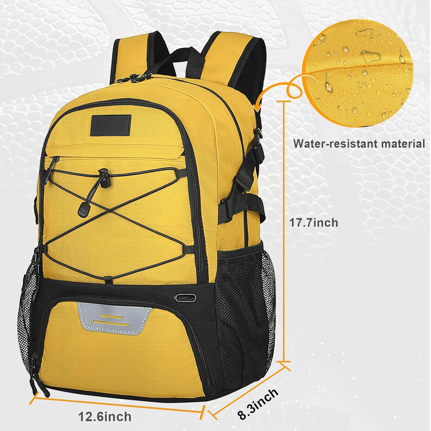 Goloni Soccer Backpack,Basketball Backpack with Ball Compartment & Shoe Compartment,Backpack for Basketball,Soccer
