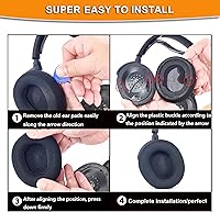 Vista 6 de Nova Pro - Almohadillas inalámbricas de repuesto defean compatibles con auriculares inalámbricos Steelseries Arctis Nova Pro