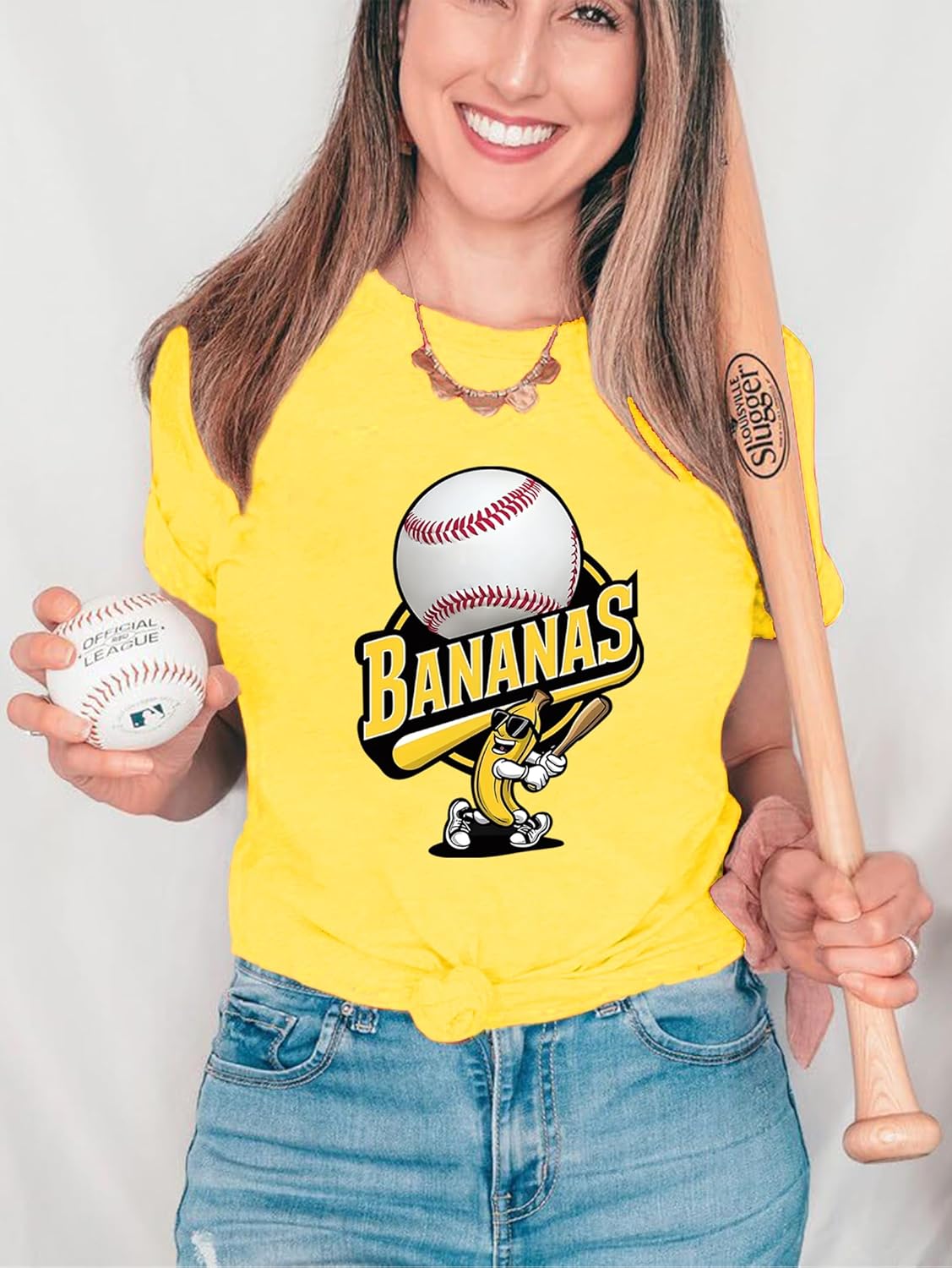 Banana Shirts Baseball Shirt Baseball Player T-Shirts Team Women Baseball Mama Tee Funny Baseball Fan Short Sleeve Top - Image 4