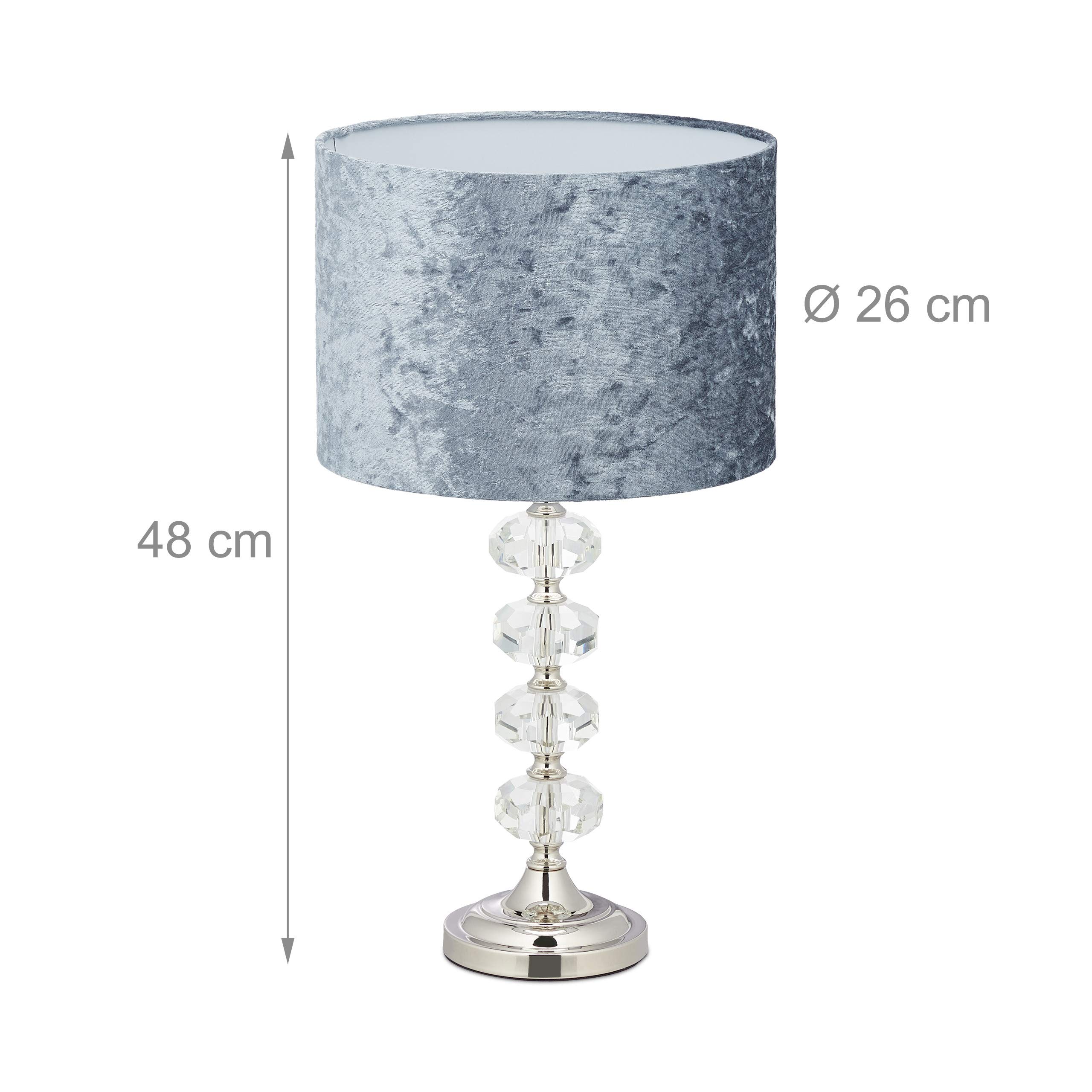 Pauleen Crystal Velvet lampe à poser, socle verre