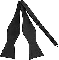 JEMYGINS Solid Color Self-Tie Bow Tie for Men - Adjustable Formal Mens Bowtie, Handmade Polyester