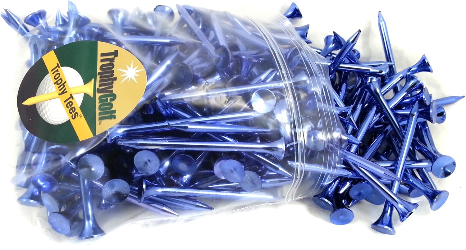 Trophy Golf Plastic Metallic Golf Tees