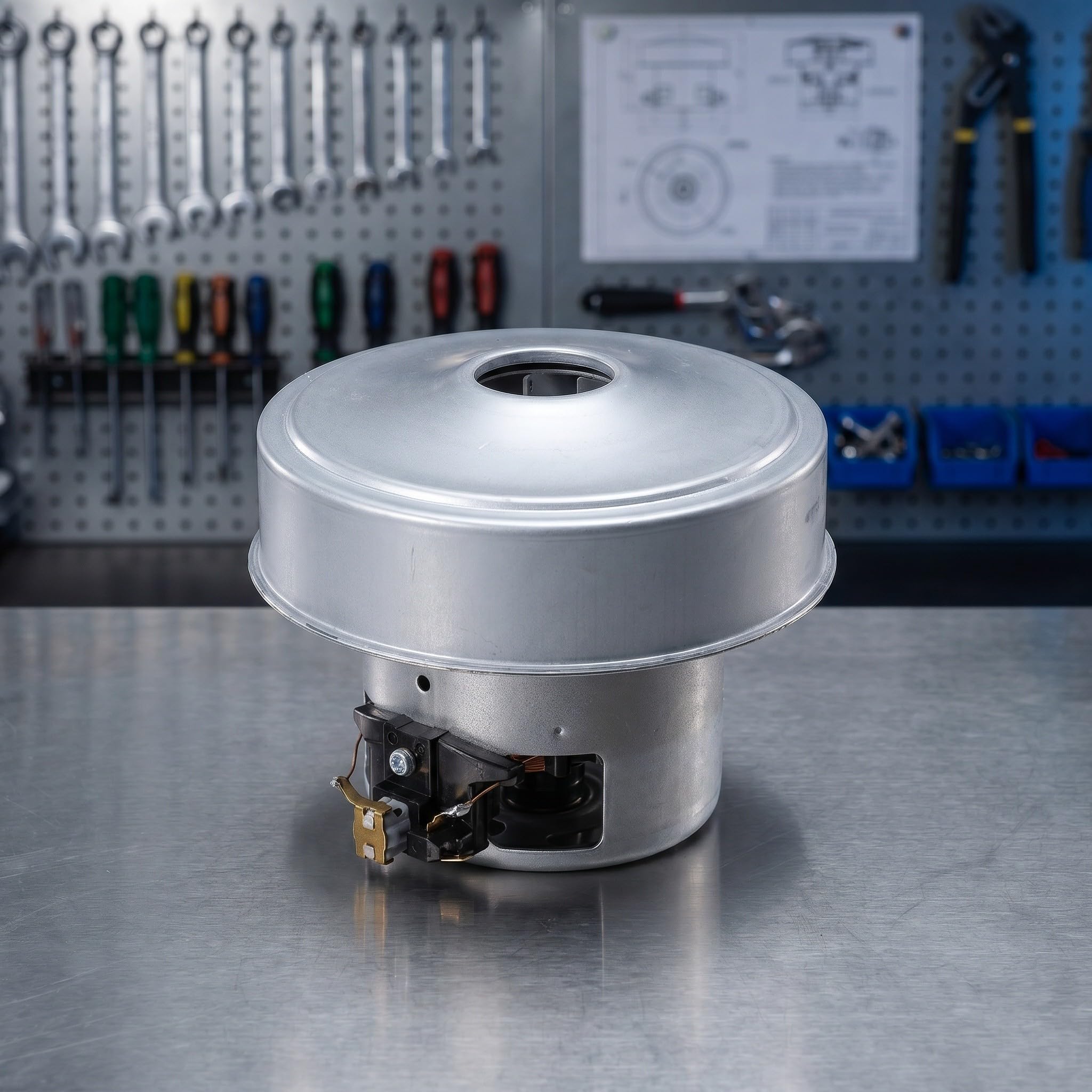 Motor de Aspiración 1200w para Aspiradora de Agua, Motor de Hierro con Succión Potente y Seguridad para Equipos de Limpieza Industrial y Residencial