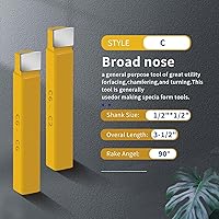 Vista 5 de Herramienta de corte con punta de carburo de 1/2 pulgada, herramientas de corte de torno de metal para torneado, taladrado y biselado