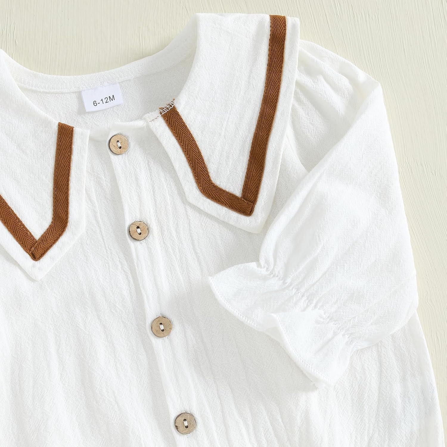 Newborn Baby Girl Clothes Button Linen Button Long Sleeve Romper Plaid Overall Pants Fall Winter Baby Girl Outfit - Image 5