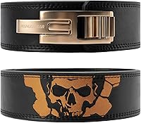 Vista 8 de Cinturón de elevación de palanca para hombre y mujer, levantamiento de pesas con hebilla ajustable y resistente, cinturón de levantamiento de pesas