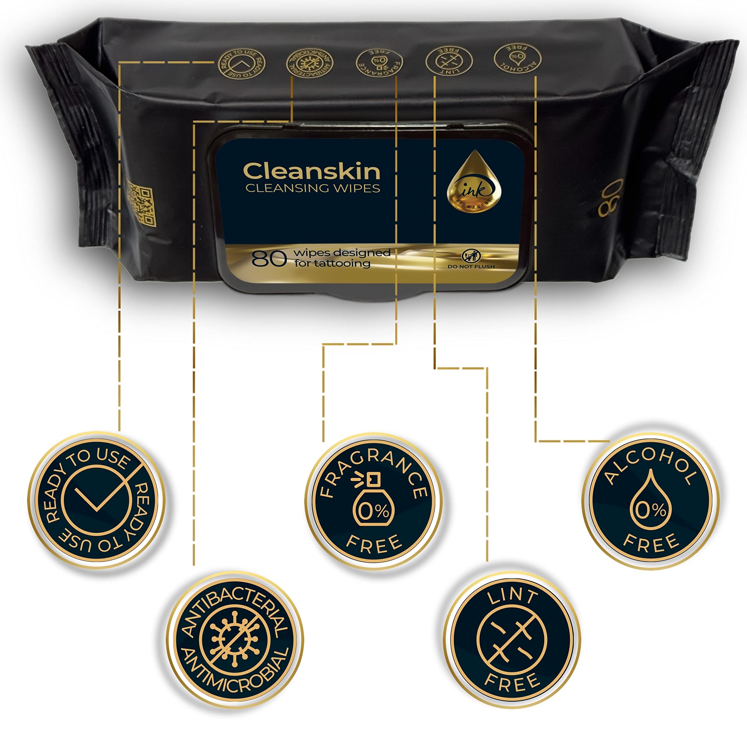 CleanSkin Green Soap Tattoo Wipes