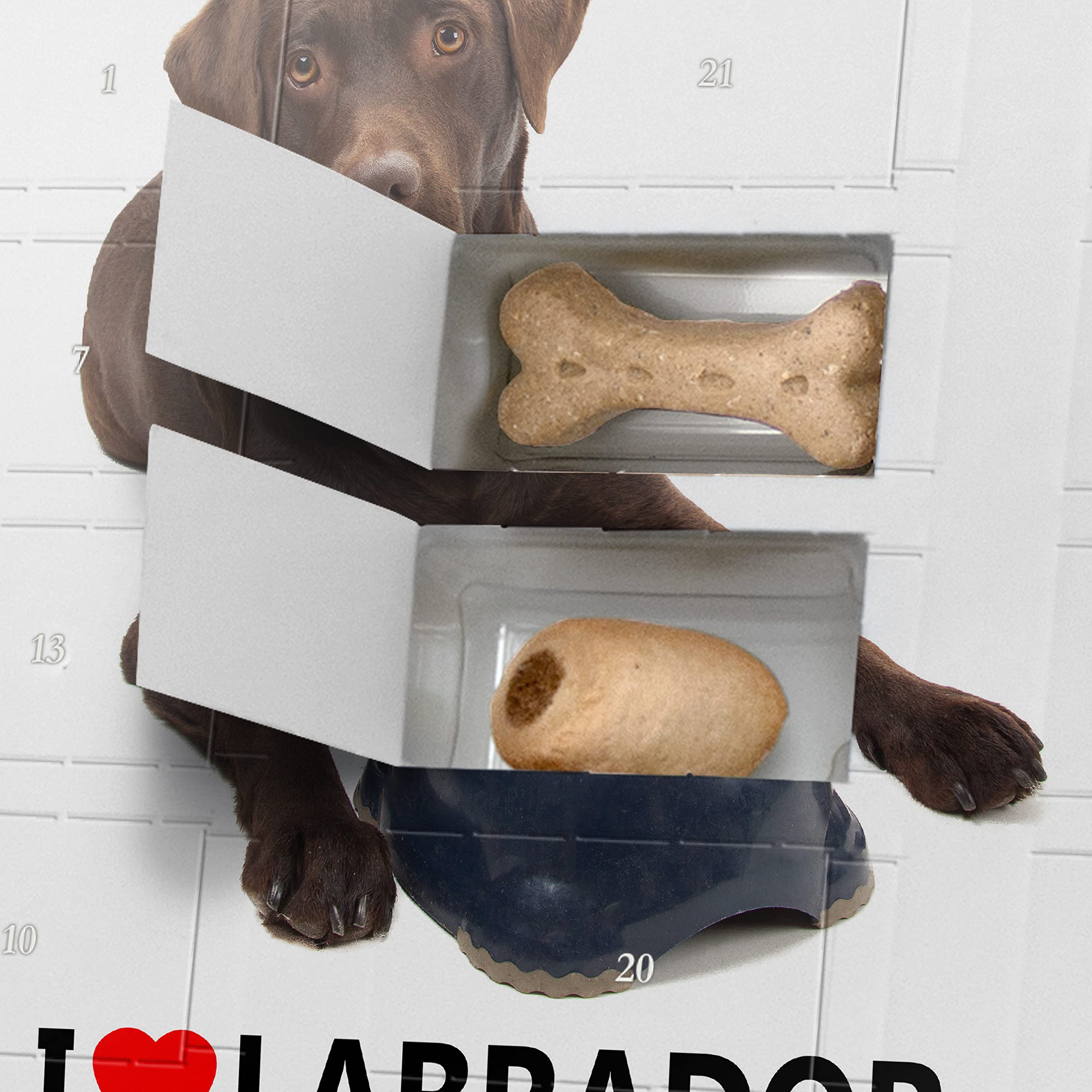 Printplanet Hunde-Adventskalender Mit Leckerlis - Motiv I Love Chihuahua - Weihnachtskalender Für Hunde - 2025