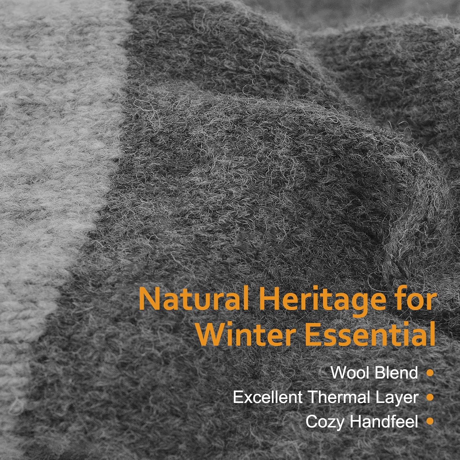 Winter Warm Gloves Men Women, Touch Screen Thermal Knit Wool Gloves with Fleece Lining for Outdoors - Image 3