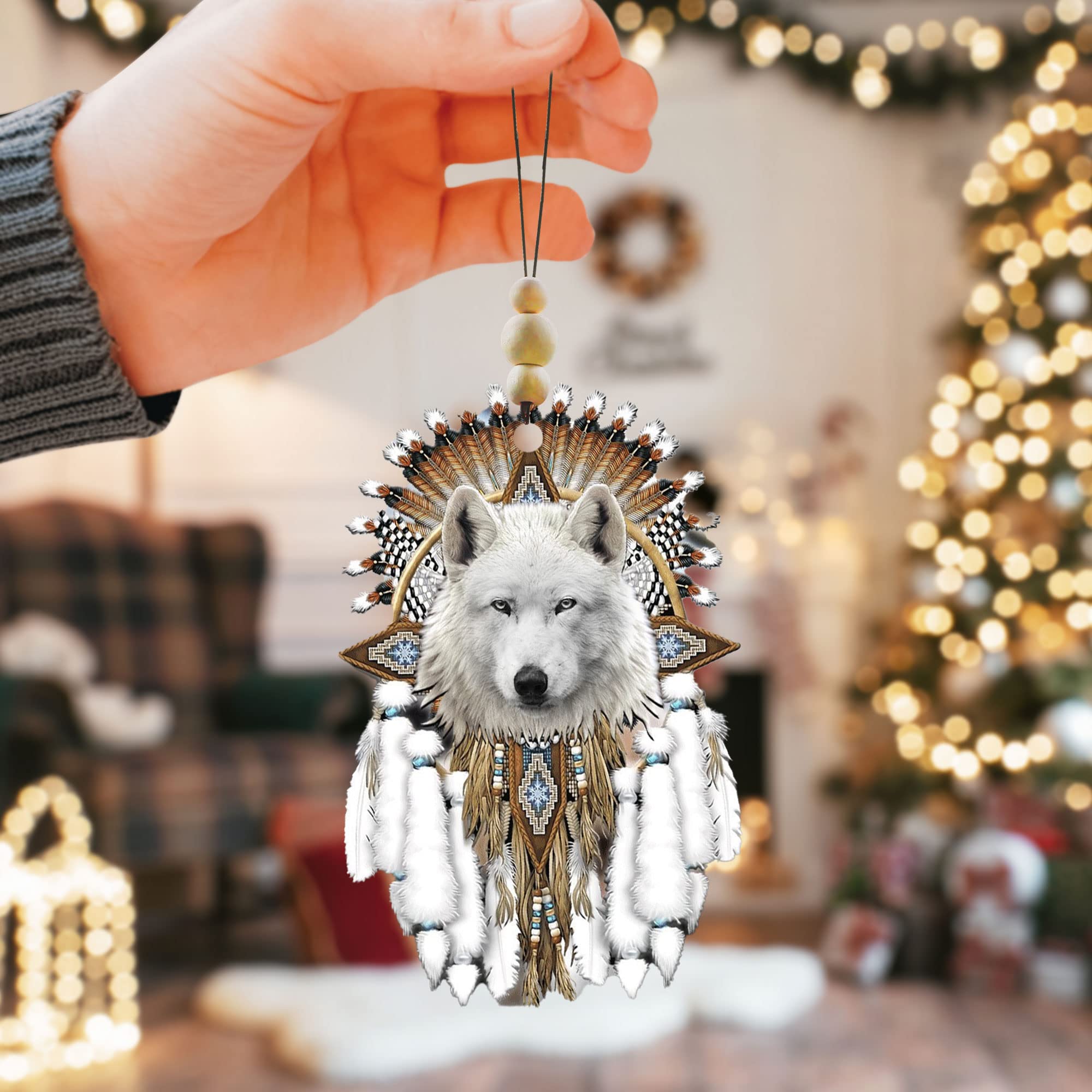 Amazon.com: Talataca Native American 2D Flat Car Ornament & Wood