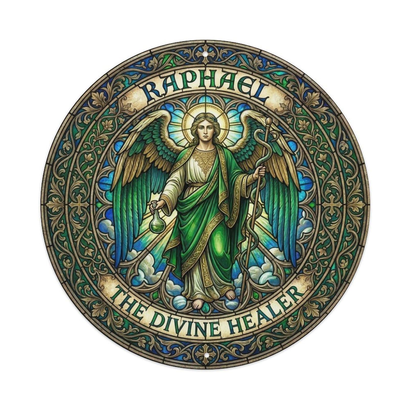 Healing The Divine Healer Archangel Raphael Metal Tin Sign