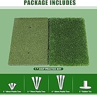 Vista 6 de Premium Golf Hitting Mat, 10mm Foam Padding with Rubber Backing Golf Mat, Golf Practice Mat for Indoor and Outdoor Training