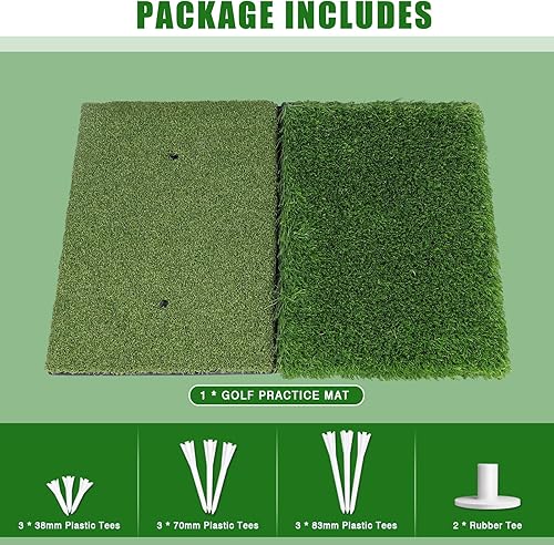 Miniatura 6 de Premium Golf Hitting Mat, 10mm Foam Padding with Rubber Backing Golf Mat, Golf Practice Mat for Indoor and Outdoor Training