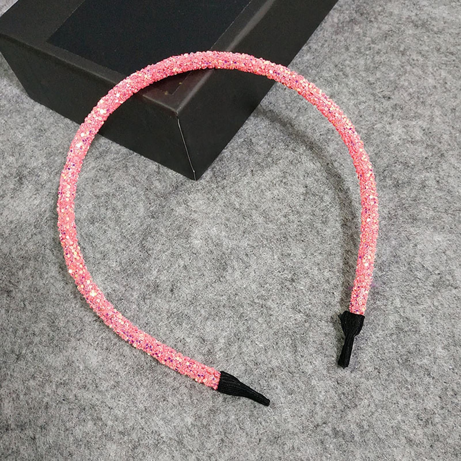 Barrettes, Fashion Glitter Sequined Hair Hoop Hairband Women Opaska do mycia twarzy Nakrycia głowy (jasnozielony jeden rozmiar)
