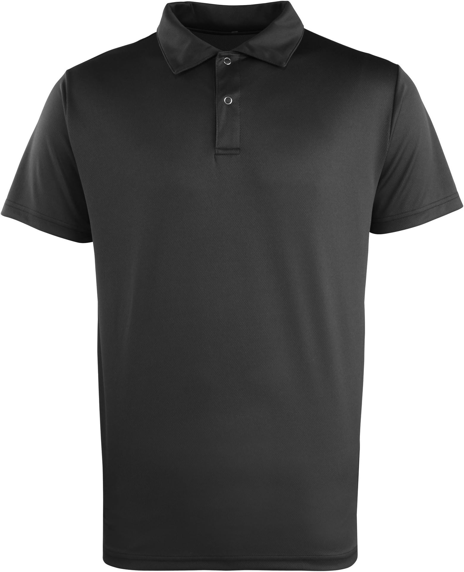 Unisex Coolchecker Studded Plain Polo Shirt (M) (Black)