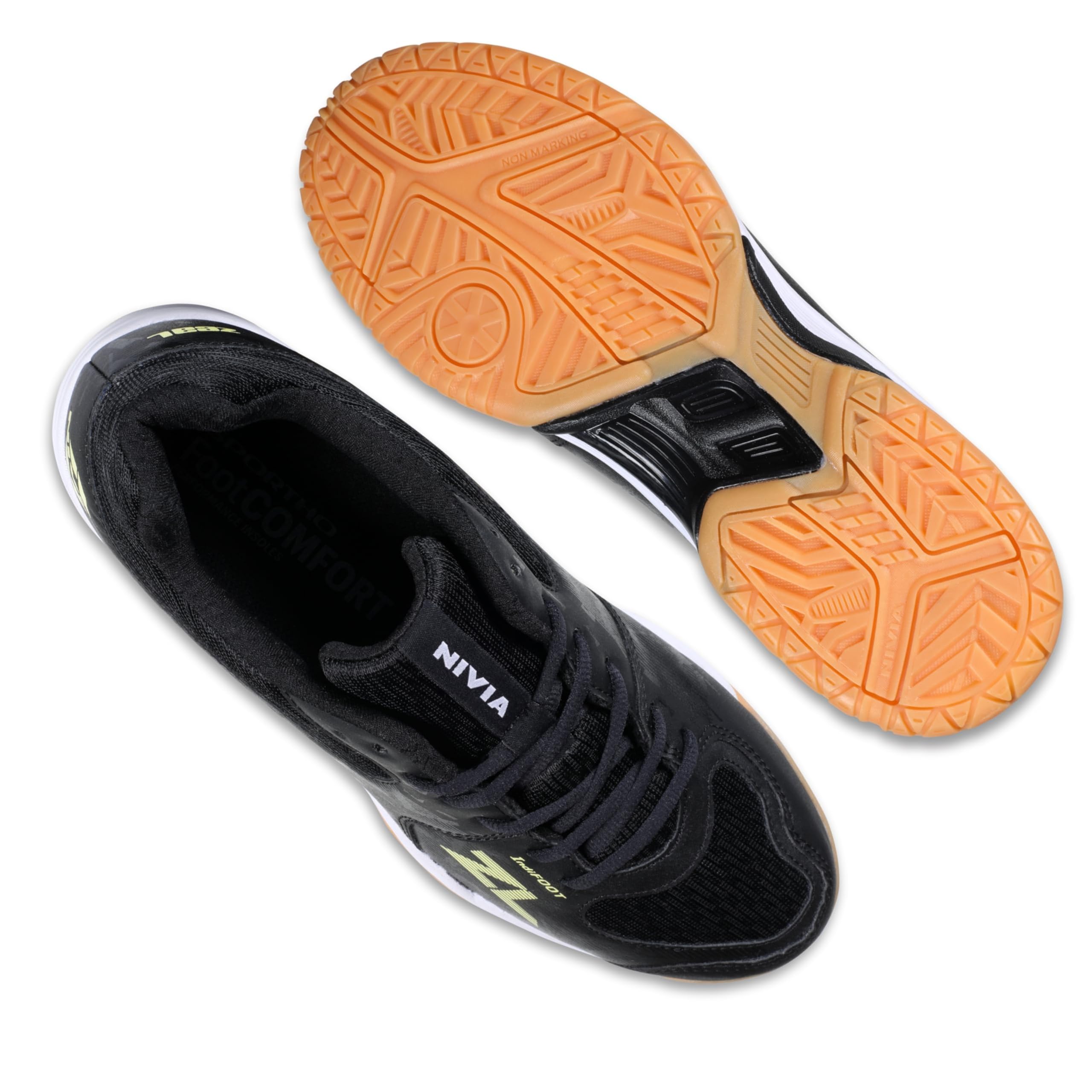 Nivia Zeal 3.0 Tennis Shoes for Men, Lightweight Court Shoes with Non-Marking Sole, Cushioned Insole & Breathable Mesh Uppers for Men (Black), Size UK09 3