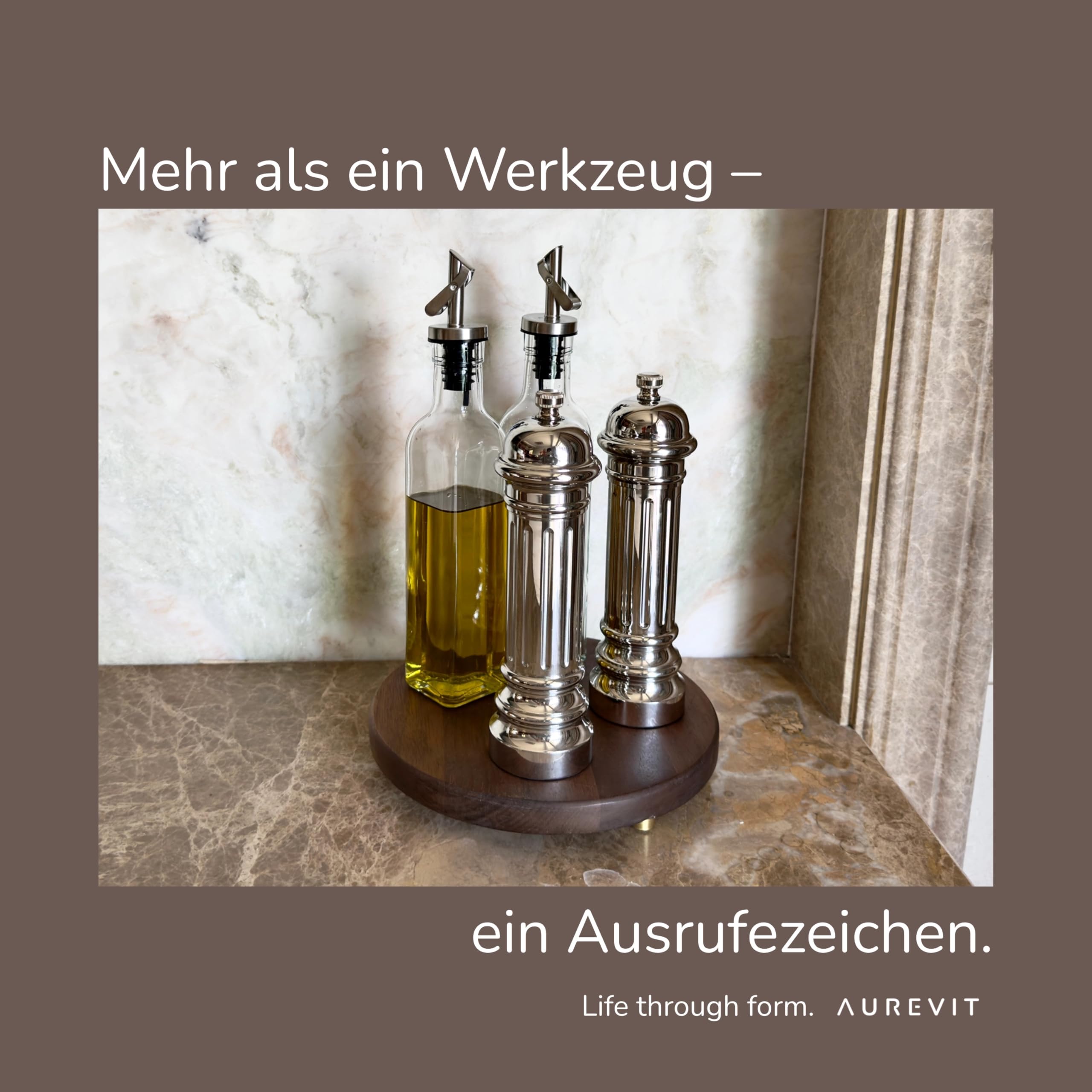 Metall-Pfeffermühle mit Edelstahl-Mahlwerk, Hochwertiger Pepper Grinder mit einstellbarem Mahlgrad, Vollmetallgehäuse, nachfüllbar (Silber)